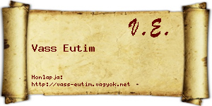 Vass Eutim névjegykártya